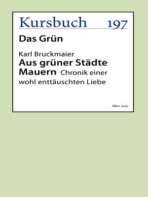 cover image of Aus grüner Städte Mauern